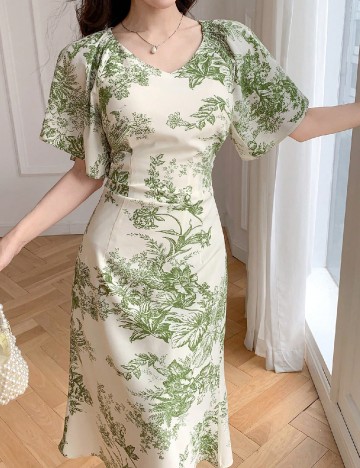 Rochie medie SHEIN, ecru