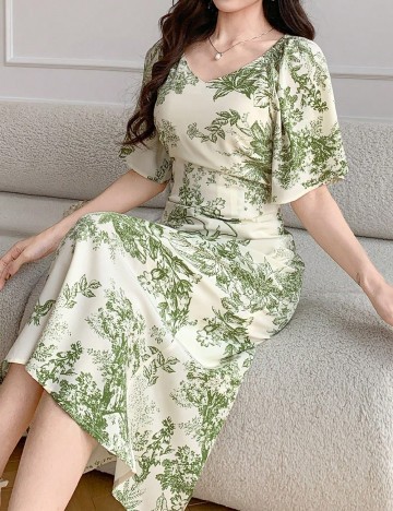 Rochie medie SHEIN, ecru