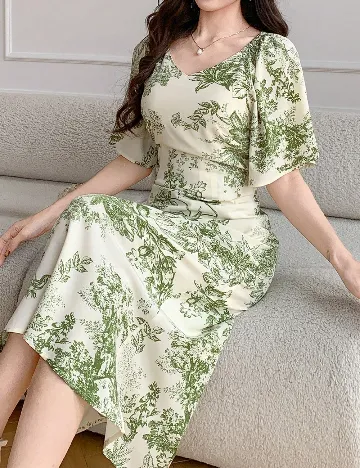 Rochie medie SHEIN, ecru