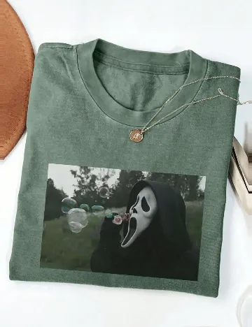 Tricou SHEIN CURVE, verde