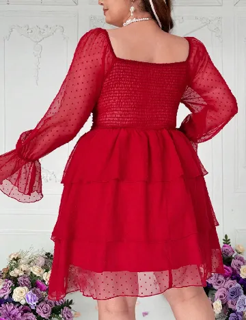 Rochie scurta SHEIN CURVE, rosu