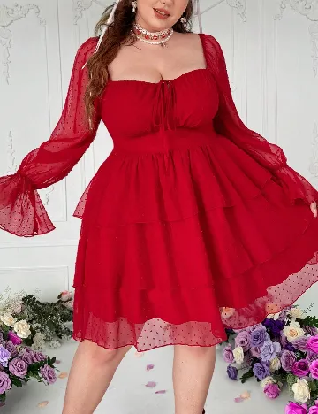 Rochie scurta SHEIN CURVE, rosu