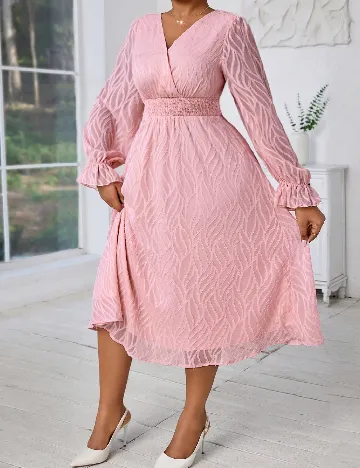 Rochie medie SHEIN CURVE, roz