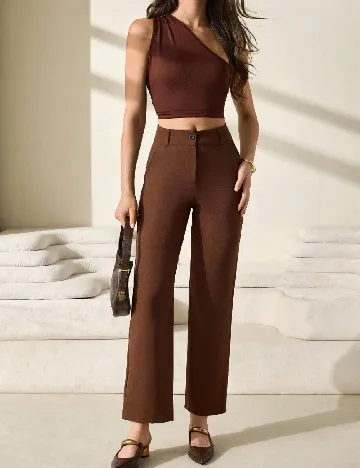 Pantaloni SHEIN, maro