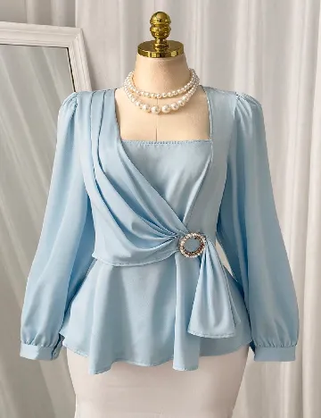 Bluza SHEIN CURVE, albastru