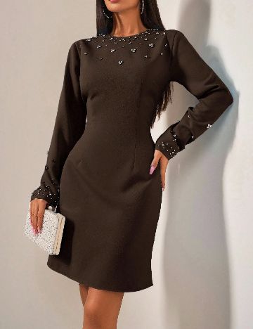 Rochie scurta SHEIN, maro