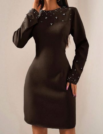 Rochie scurta SHEIN, maro