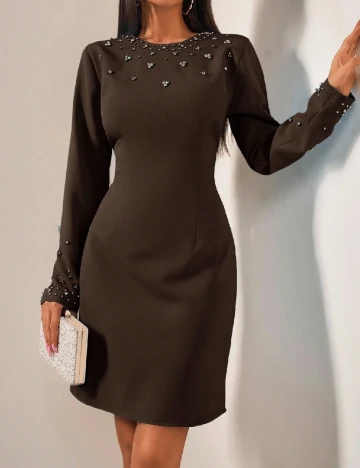 Rochie scurta SHEIN, maro