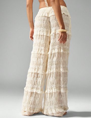 Pantaloni de plaja Missguided, crem