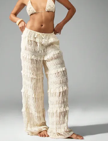 Pantaloni de plaja Missguided, crem