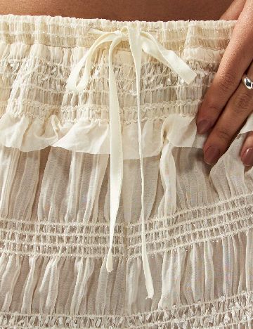 Pantaloni de plaja Missguided, crem