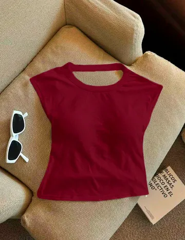 Top SHEIN CURVE, rosu