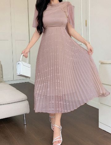 Rochie medie Dazy, roz