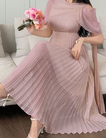 Rochie medie Dazy, roz