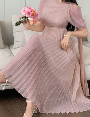 Rochie medie Dazy, roz