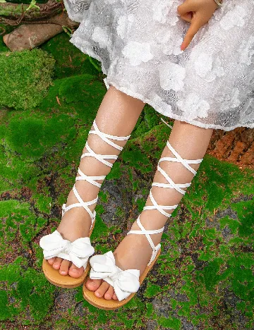 Sandale Shein Kids, alb