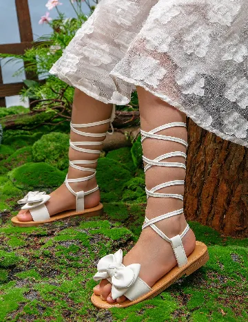 Sandale Shein Kids, alb