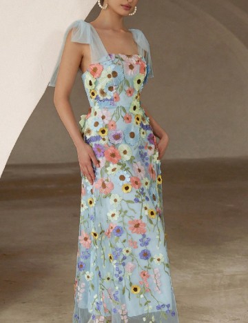 Rochie lunga Aveloria, floral print