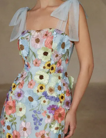 Rochie lunga Aveloria, floral print