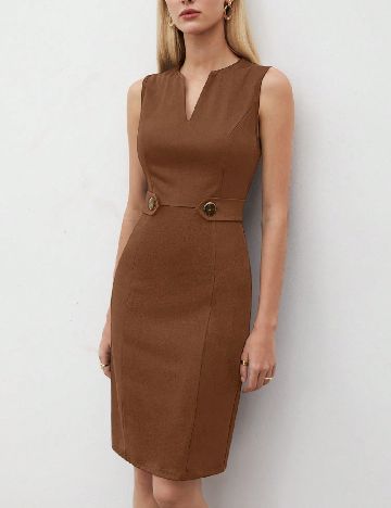 Rochie scurta SHEIN, maro