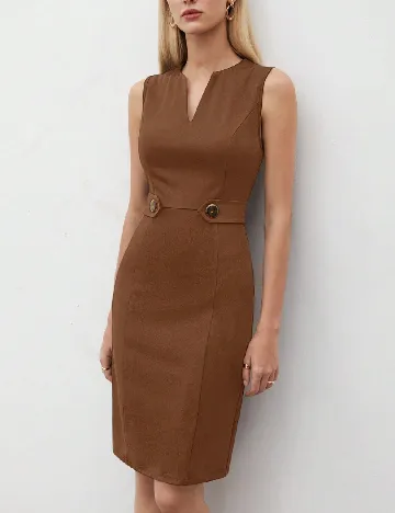 Rochie scurta SHEIN, maro