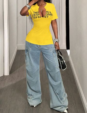 Tricou SHEIN, galben