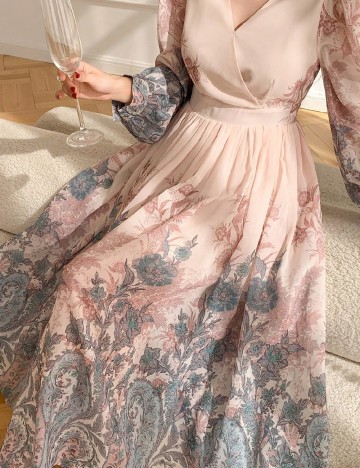 Rochie lunga Dazy, floral print