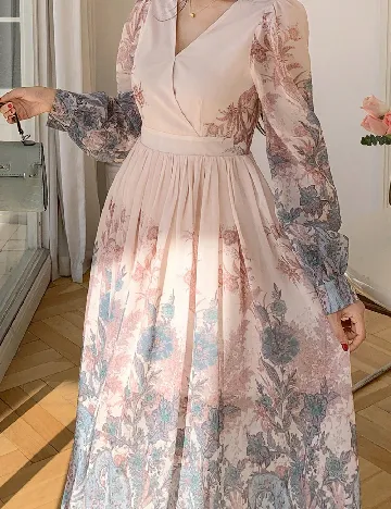 Rochie lunga Dazy, floral print