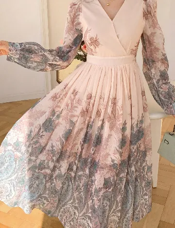 Rochie lunga Dazy, floral print