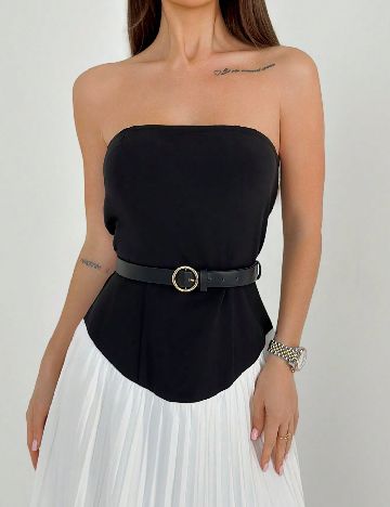 Rochie lunga SHEIN, alb/negru