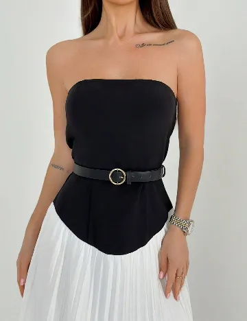 Rochie lunga SHEIN, alb/negru