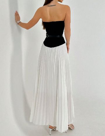 Rochie lunga SHEIN, alb/negru