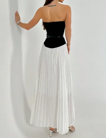 Rochie lunga SHEIN, alb/negru