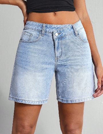 Pantaloni scurti SHEIN, albastru