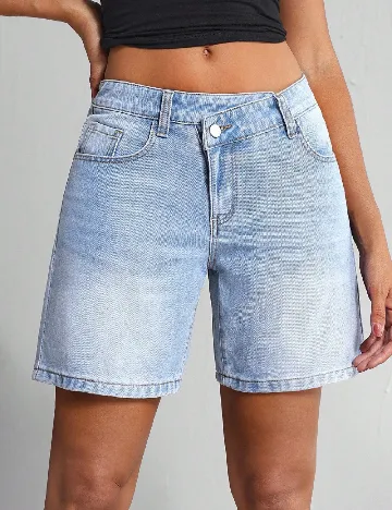 Pantaloni scurti SHEIN, albastru