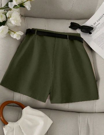 Fusta pantalon SHEIN, verde