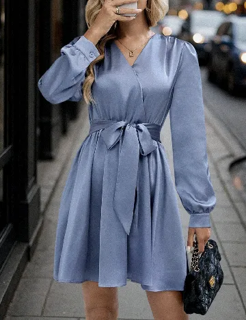 Rochie scurta Emery Rose, albastru