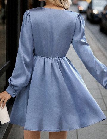 Rochie scurta Emery Rose, albastru