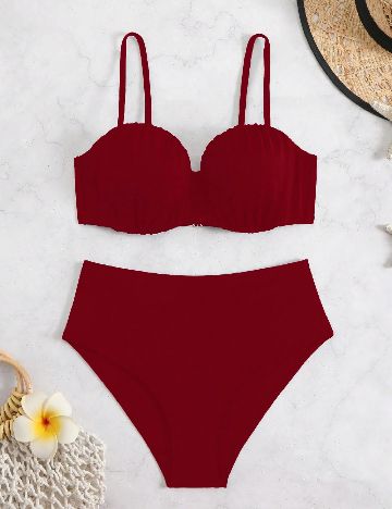 Costum de baie SHEIN, rosu