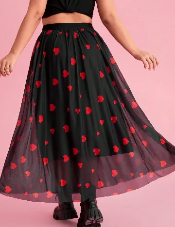 Fusta SHEIN CURVE, negru