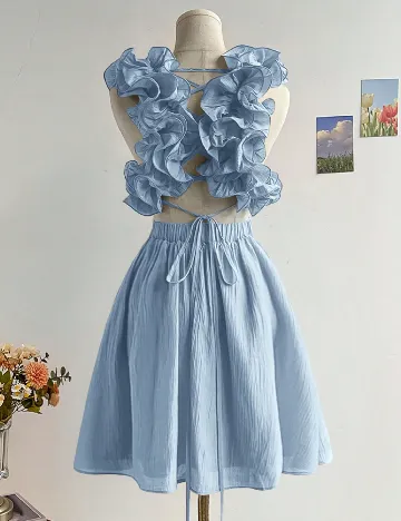 Rochie scurta SHEIN, bleu