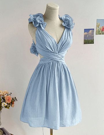 Rochie scurta SHEIN, bleu