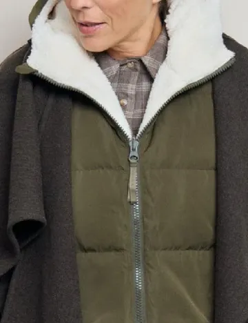 Poncho reversibil Fudoon, verde