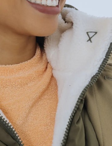 Poncho reversibil Fudoon, verde