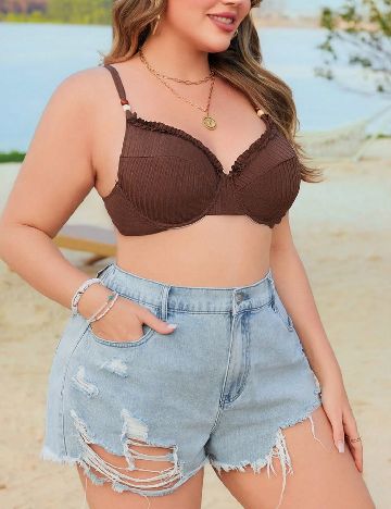 Sutien de baie SHEIN CURVE, maro