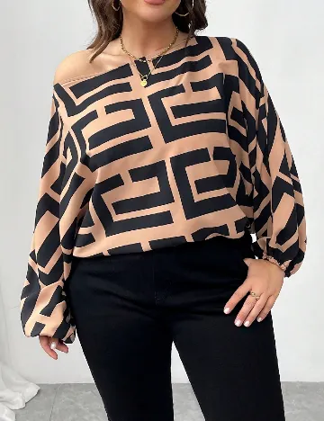 Bluza SHEIN CURVE, maro