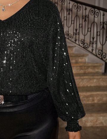 Bluza SHEIN CURVE, negru