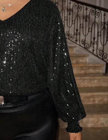 Bluza SHEIN CURVE, negru