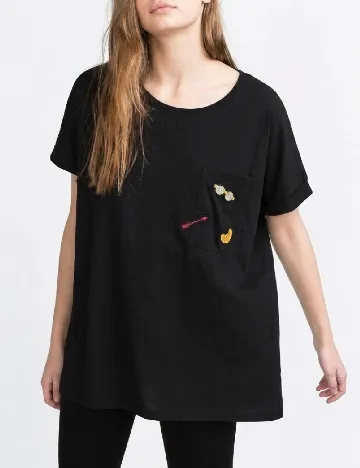 Tricou Oversize Zara, negru