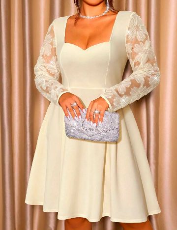 Rochie scurta SHEIN CURVE, crem